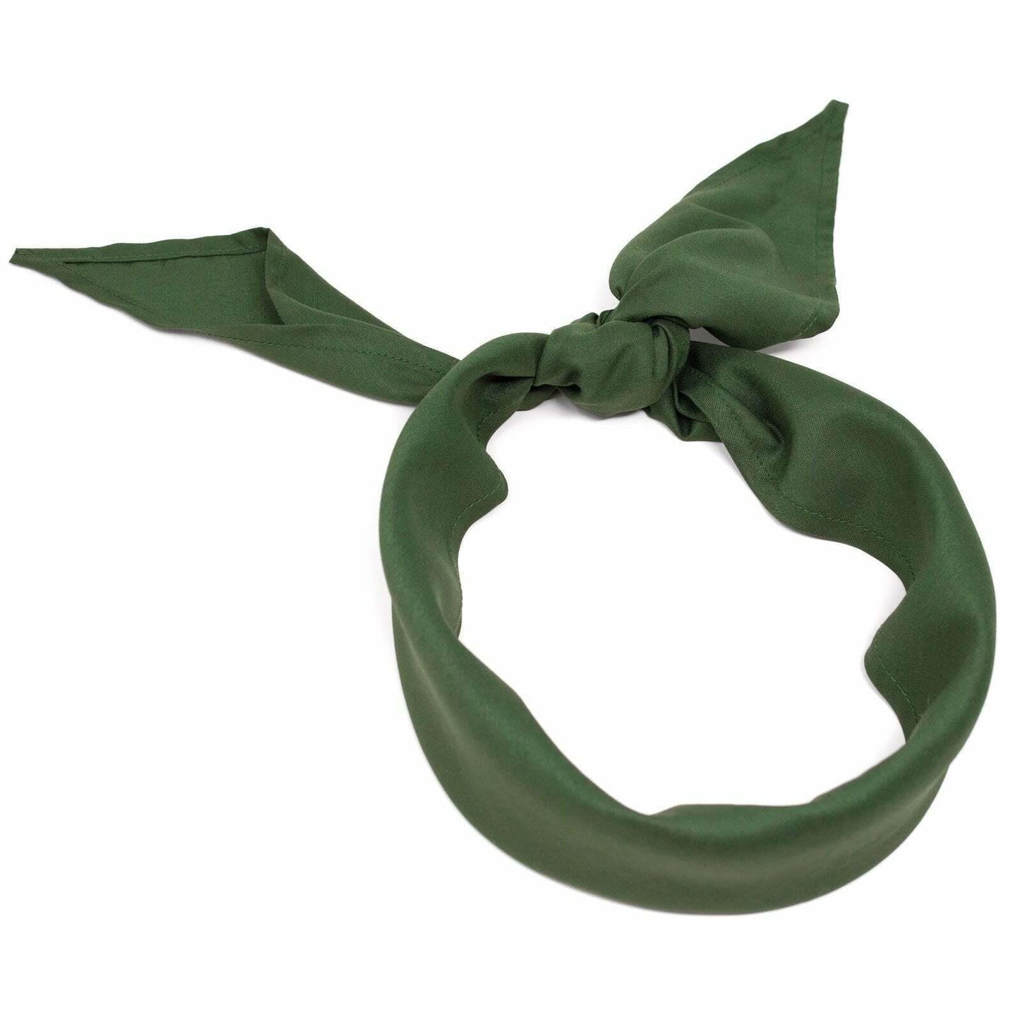 Czech military light neck scarf in green color