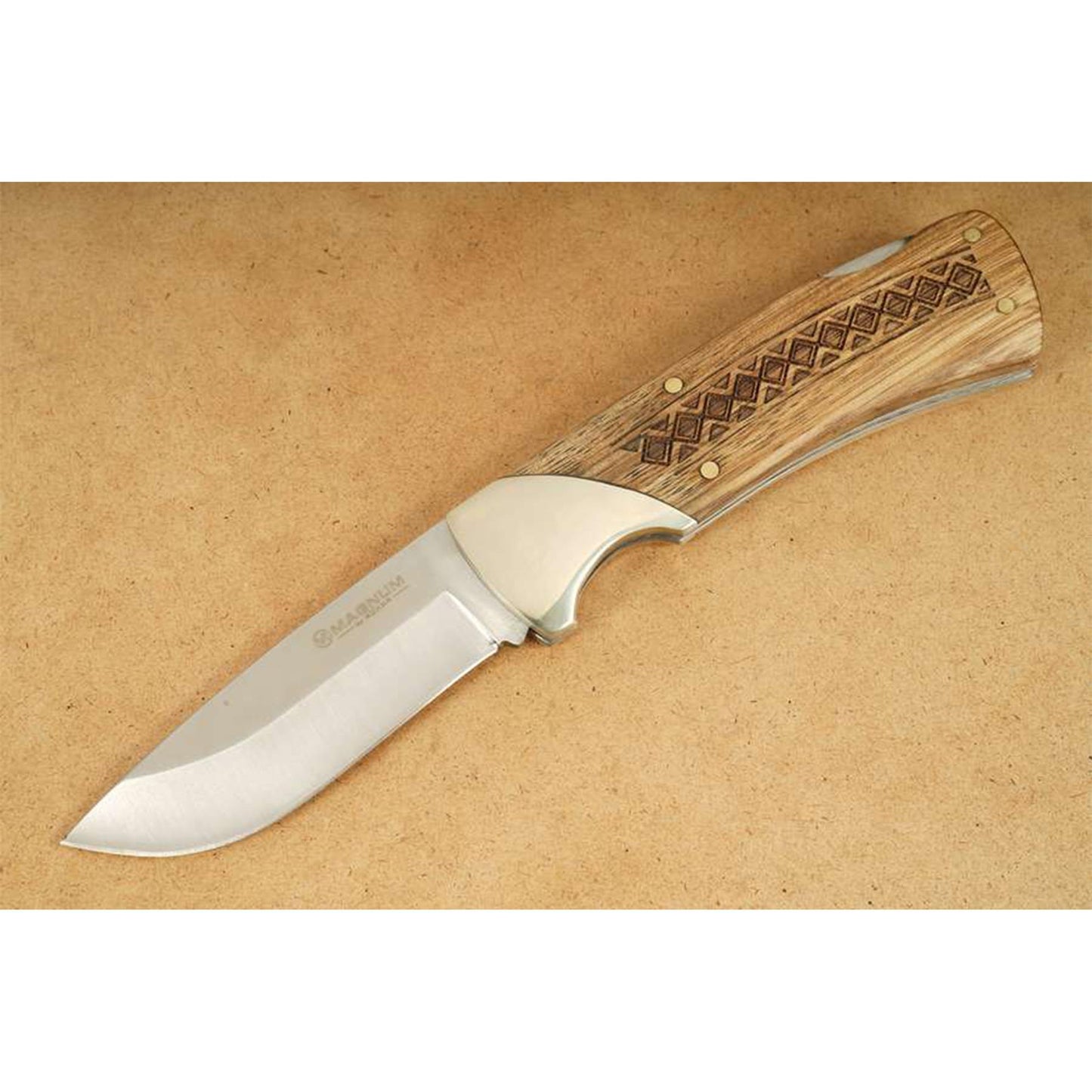 BOKER Woodcraft everyday folding knife 440A steel wooden handle