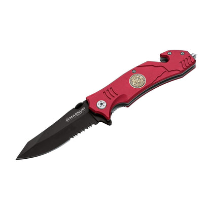 BOKER Fire Fighter folding knife belt cutter glass breaker