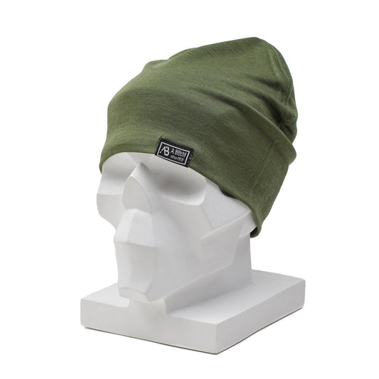 A.Blochl light scented merino wool hat for cool weather Olive