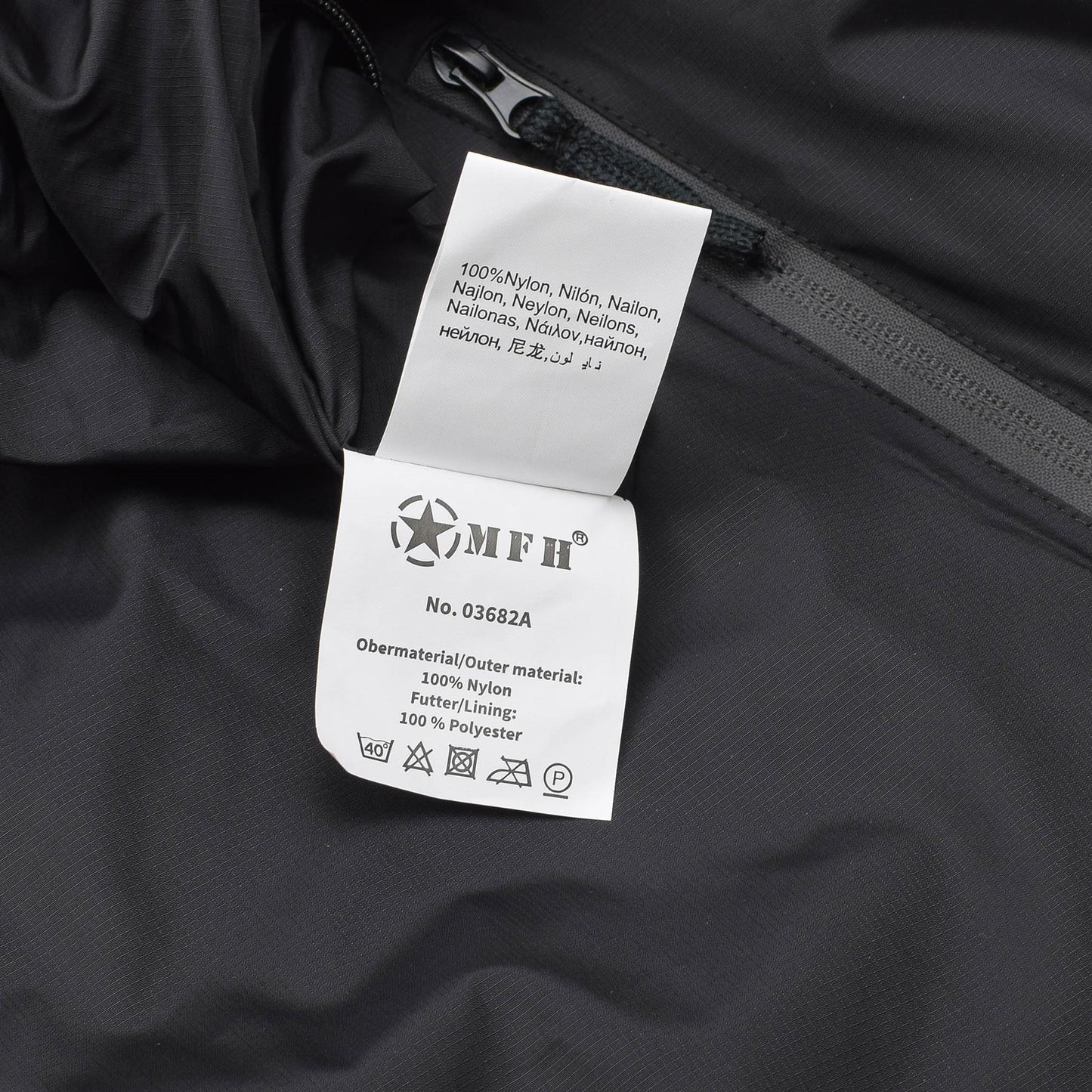 MFH thermal sports style Anorak jacket in black