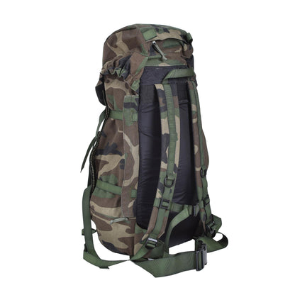 Dutch army tactical hiking backpack 40 liter capacity Woodland print