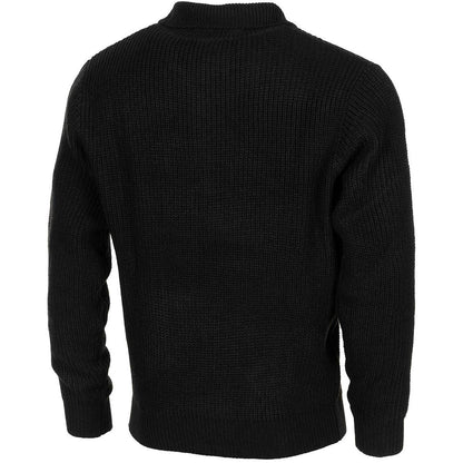 MFH German military style warm sweater in black