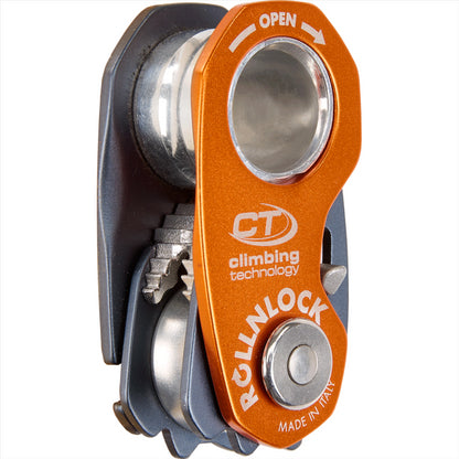 Climbing Technology ROLLNLOCK skriemulinis lipimo įtaisas 3 in 1 su aliuminio korpusu ir automatinio stabdymo funkcija.