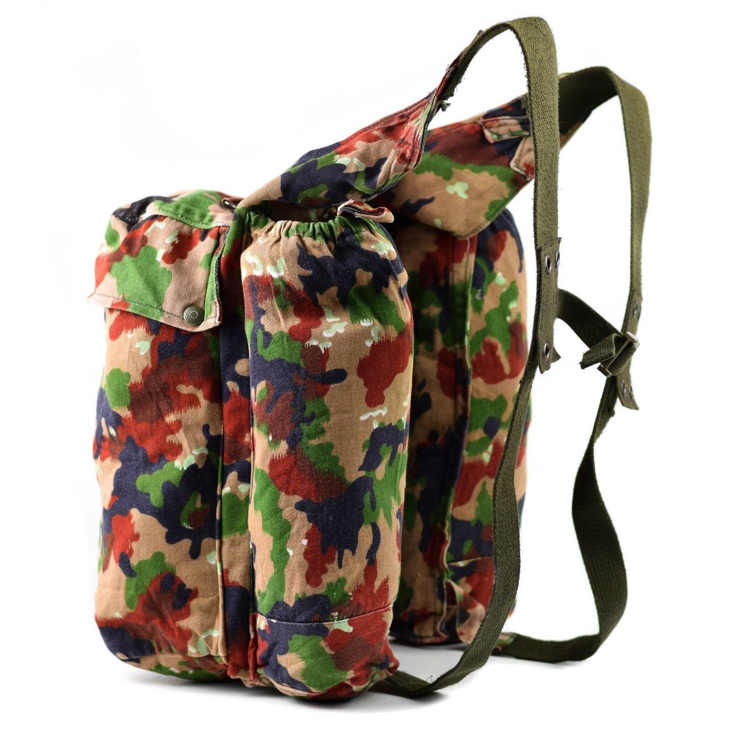 Swiss Army vintage M70 backpack with straps Alpen print