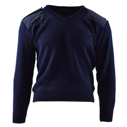 Dutch military officer's sweater with an oval neck, blue