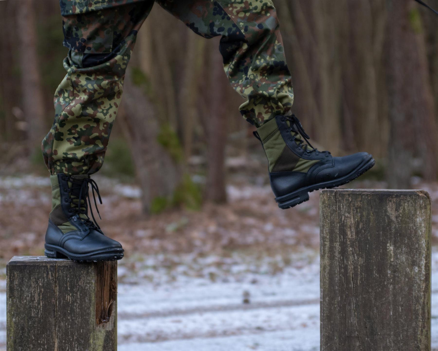 German army boots BALTES Leather Black