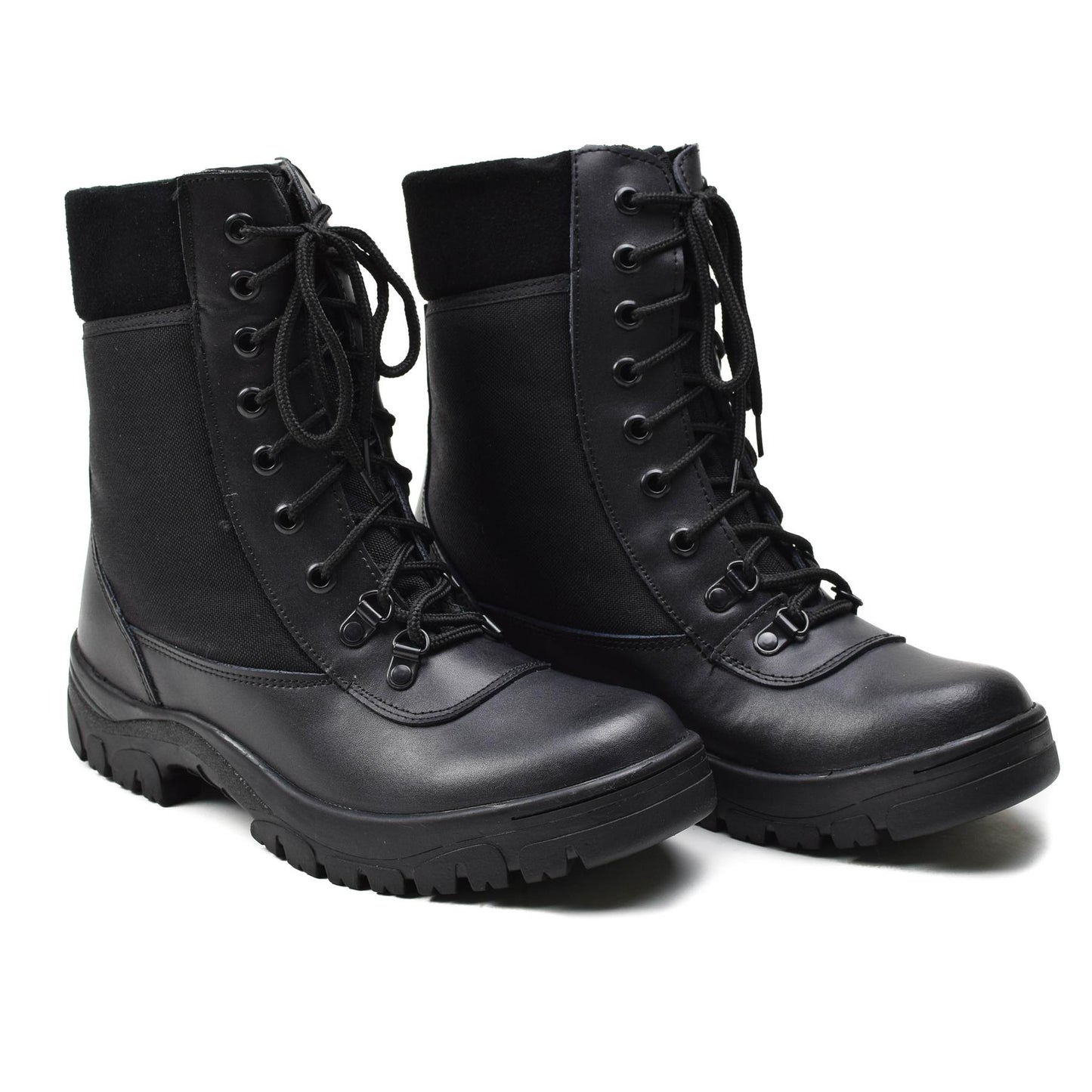 French army leather boots in black