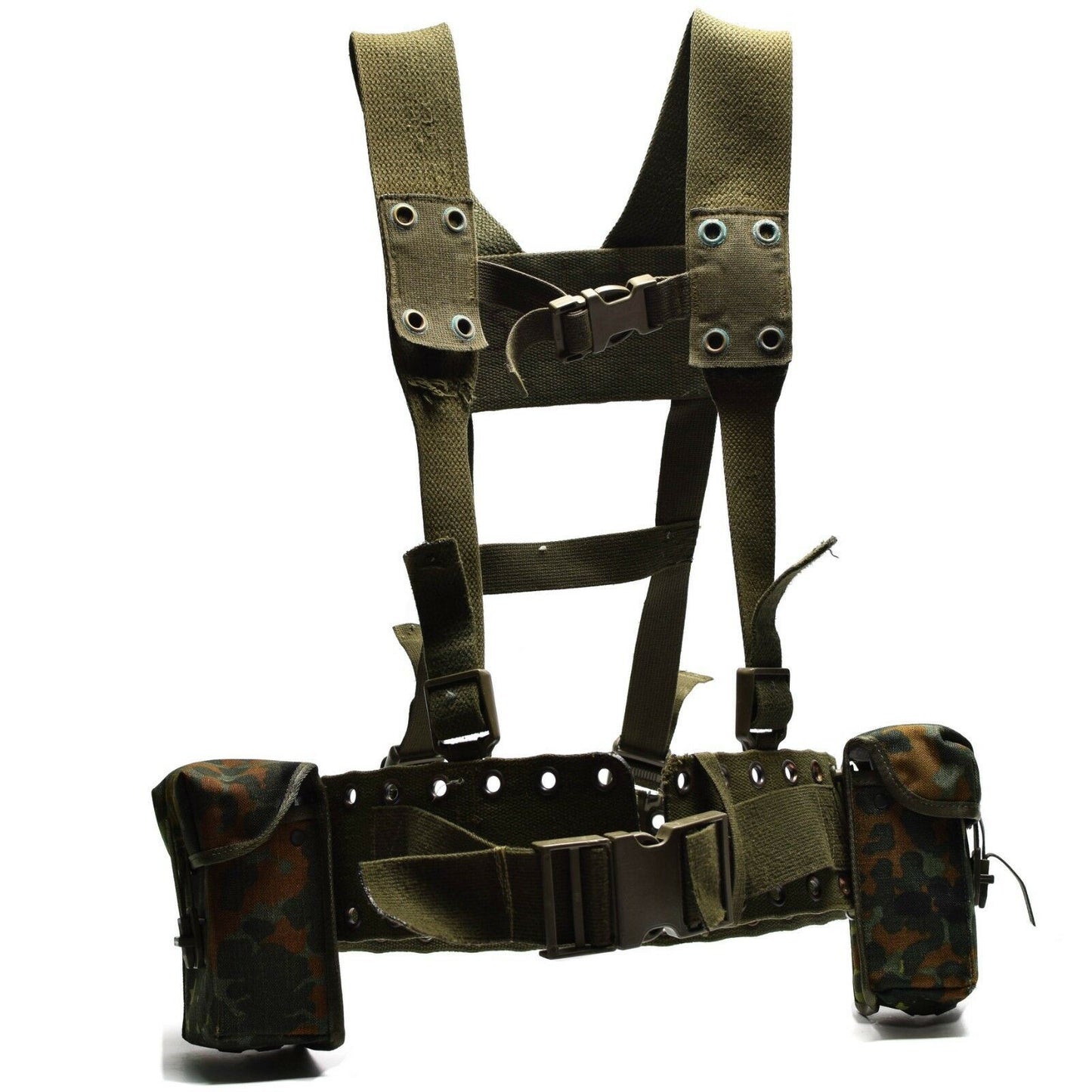 German Army 4-Piece Tactical Belt System with Braces Load Carrying Kit