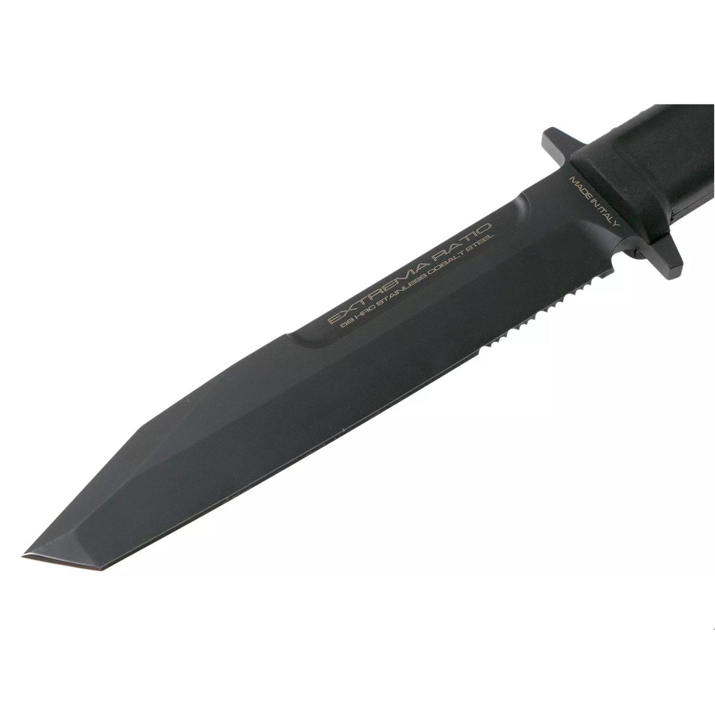 ExtremaRatio FULCRUM fixed knife partially serrated blade forprene handle.