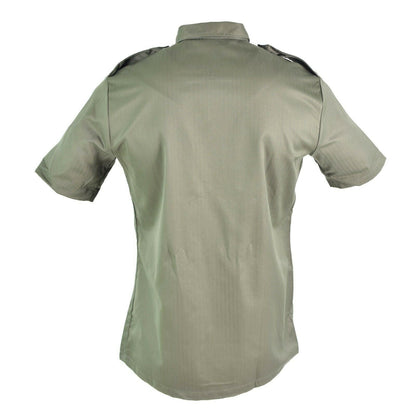 French army shirt with short sleeves in olive color