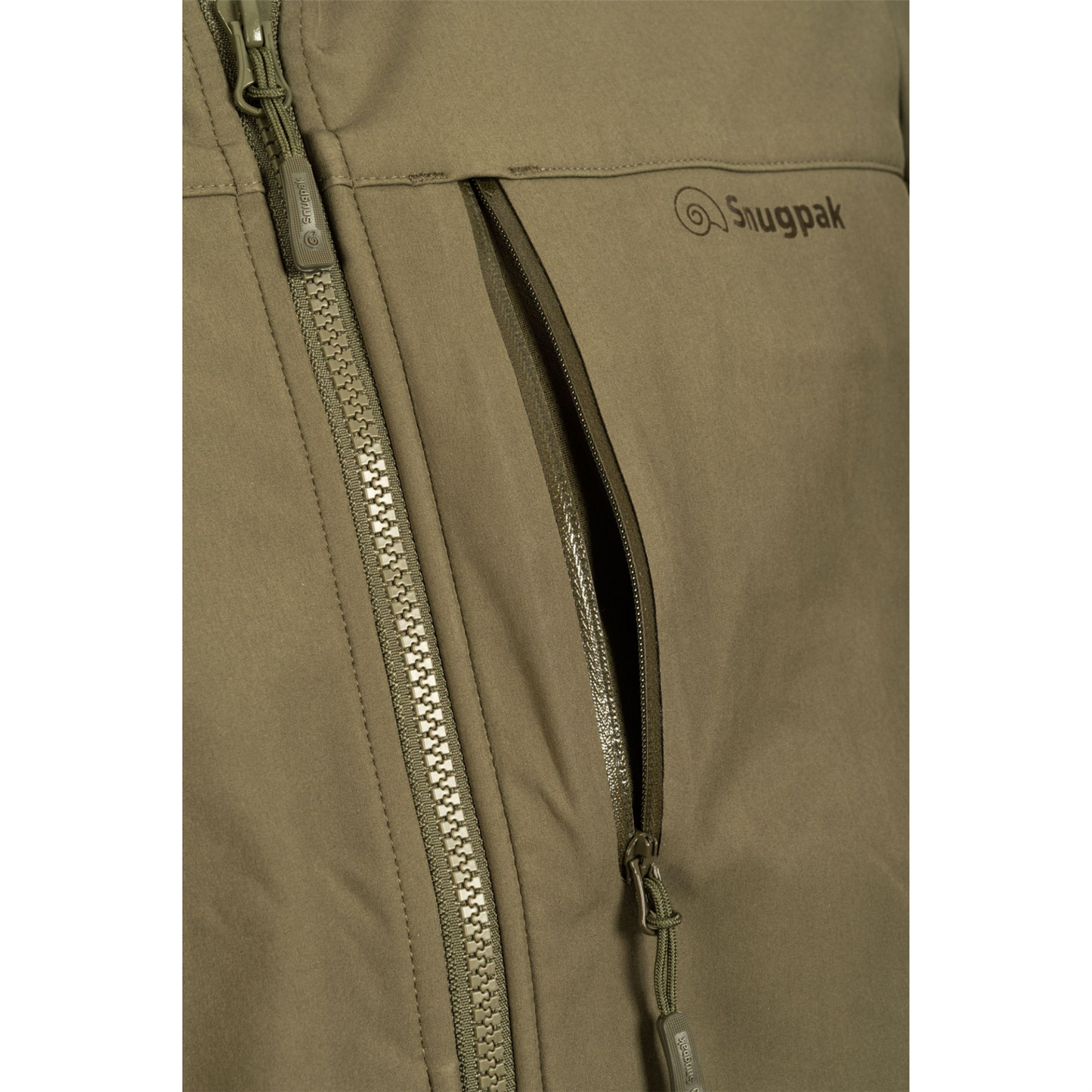 Snugpak Cyclone Softshell kvėpuojanti vandeniui atspari striukė alyvuogių