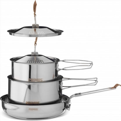 Primus Campfire Cookset S nerūdijančio plieno puodų keptuvės rinkinys