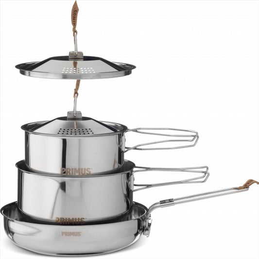 Primus Campfire Cookset S nerūdijančio plieno puodų keptuvės rinkinys