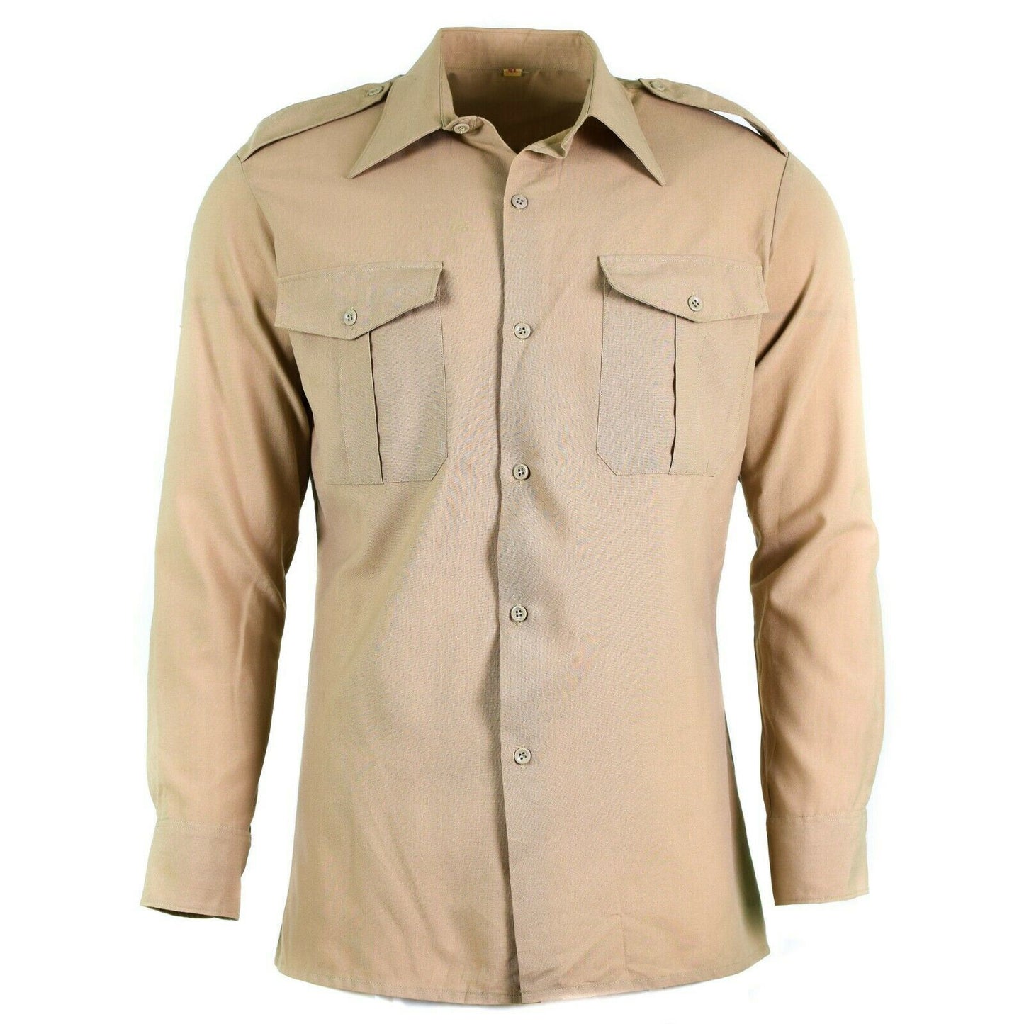 French military thick classic shirt Beige