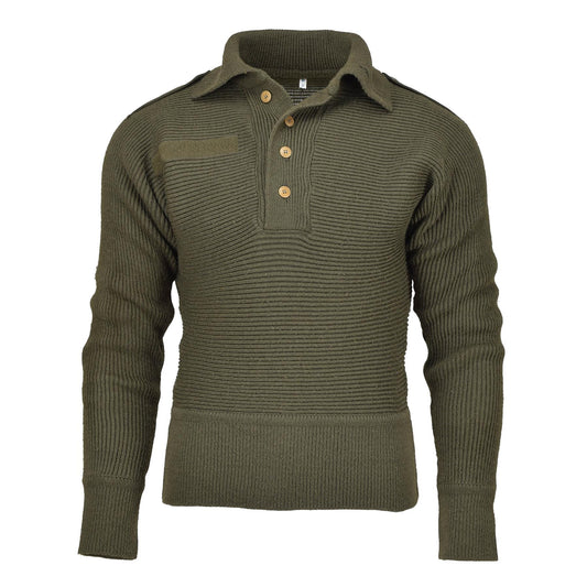 Austrian army alpine sweater made of wool in olive color