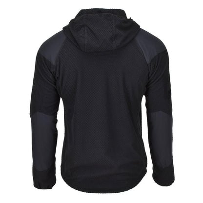 Blochl thermal fleece pullover with hood in black