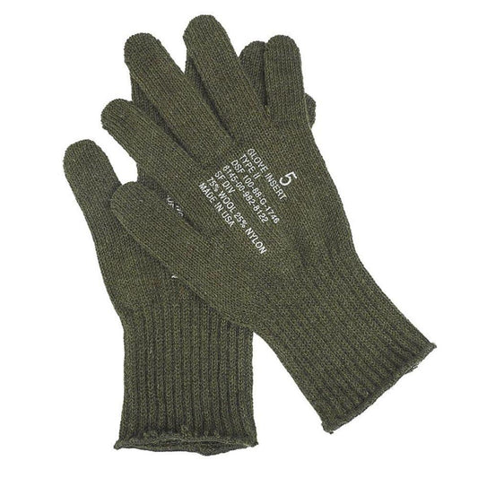 United States Army Thin Wool Gloves Olive