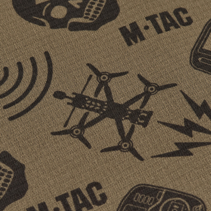 M-TAC mikrofliso kaklo mova Drone Pattern lauko veiklai Tan spalvos