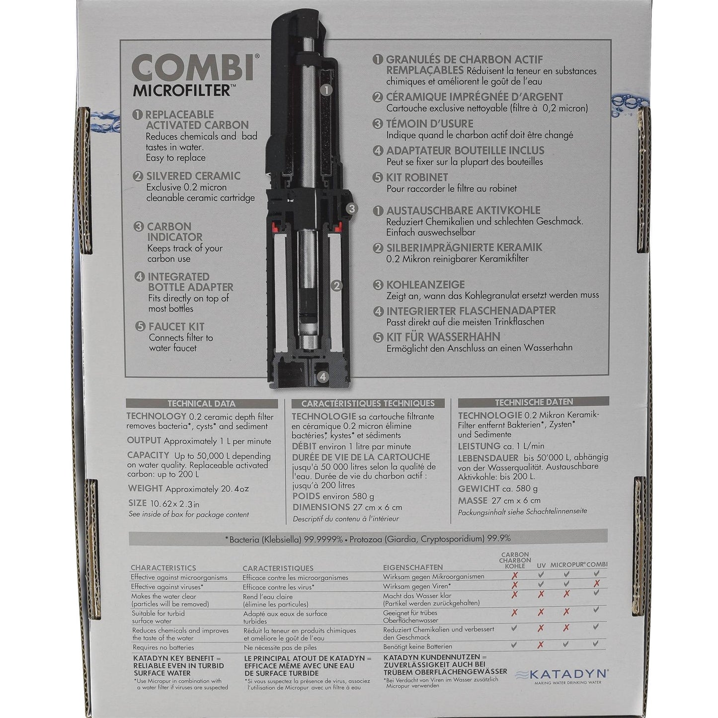 Katadyn Combi Plus water filtration device premium class