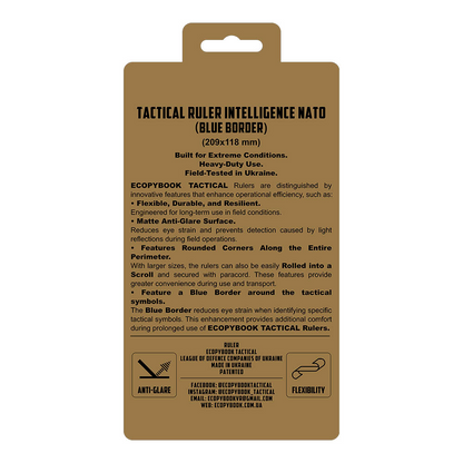 Ecopybook Tactical Scout's liniuotė žemėlapių skaitymui