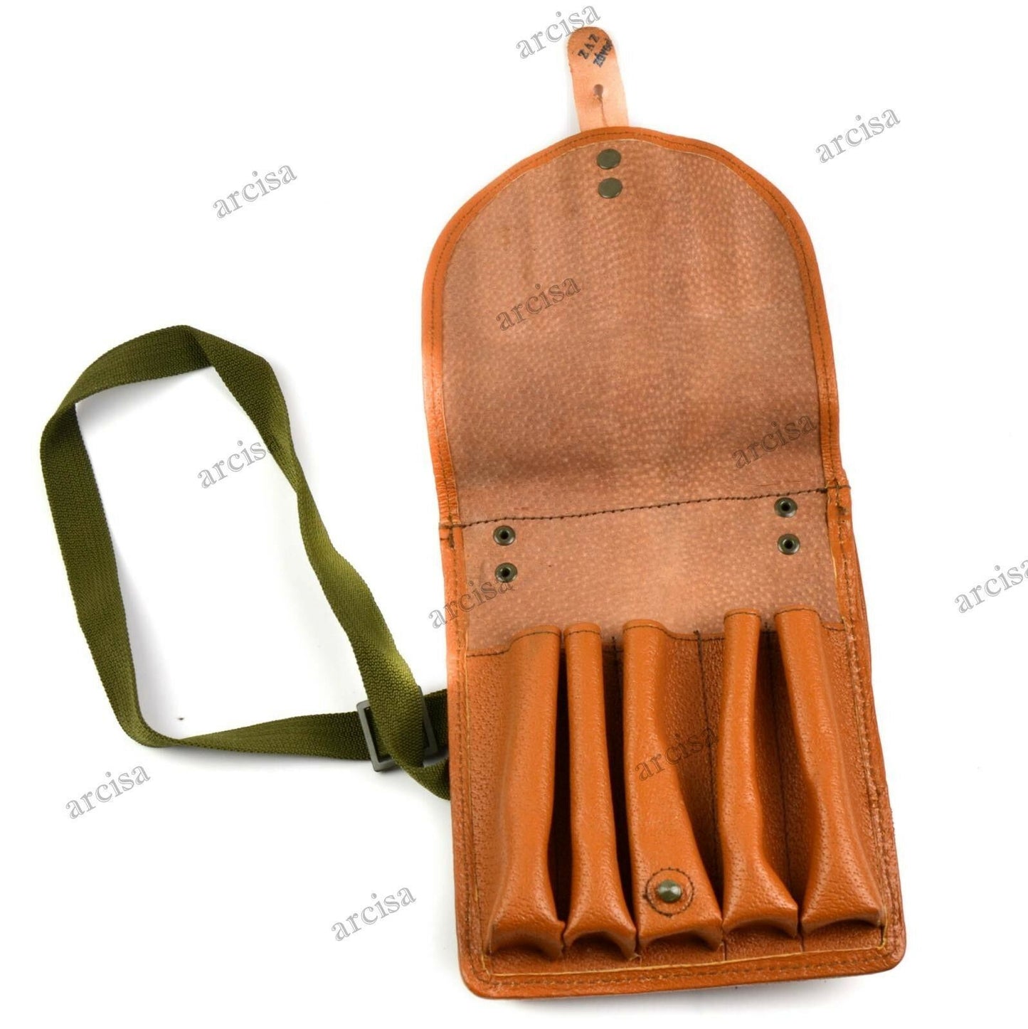 Czech army signal gun magazine bag over the shoulder vintage Brown