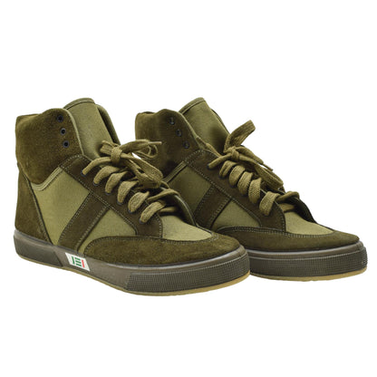 Italian military sports high boots olive