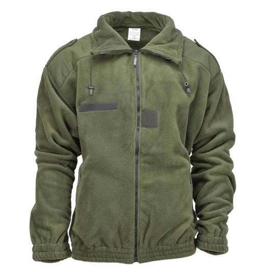 French army fleece jacket in olive color