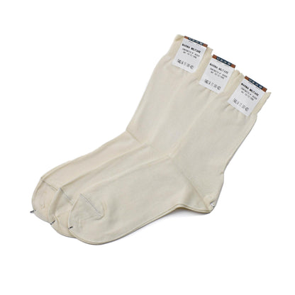 Italian Navy Long Socks White