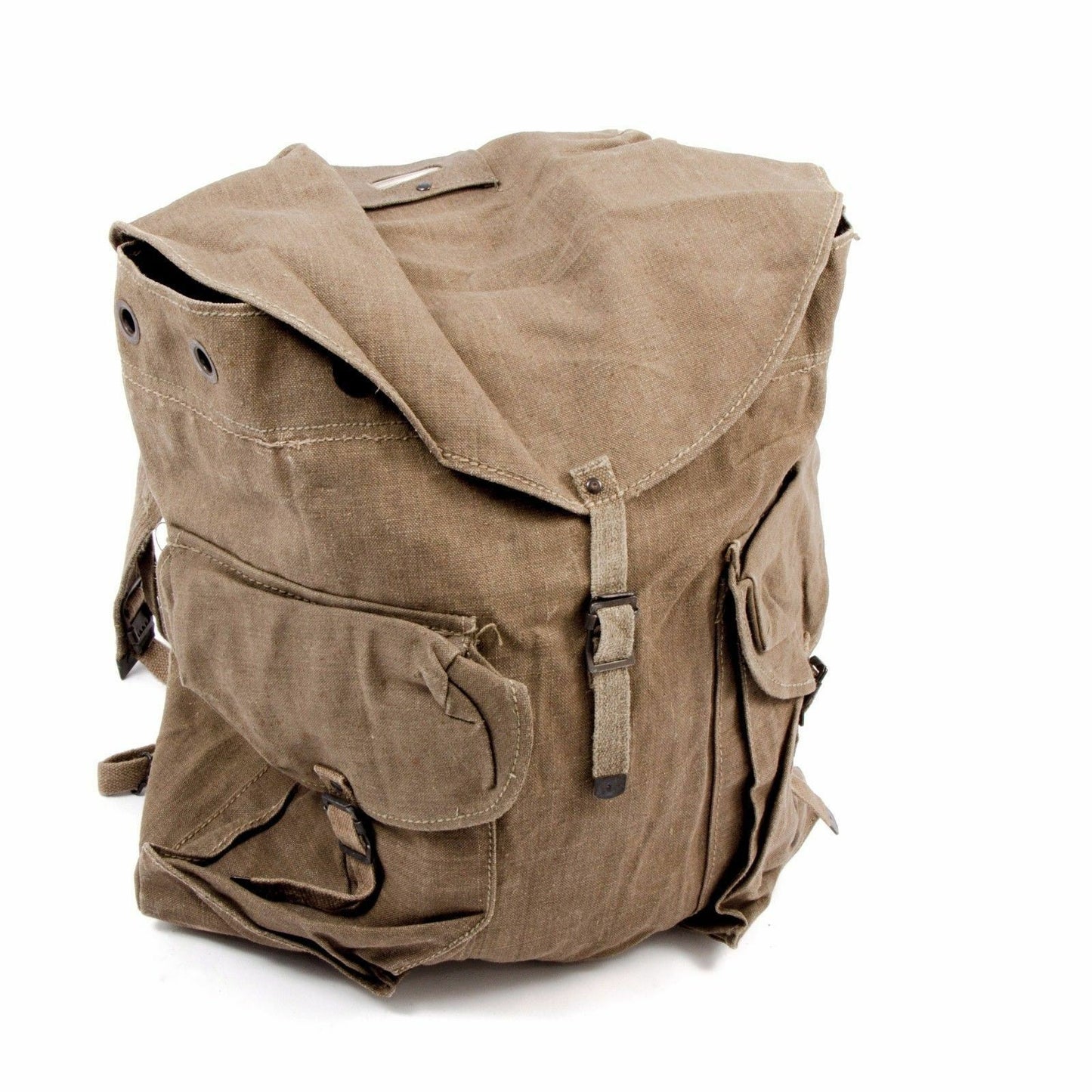 Italian Army Vintage Mountain Backpack Large Canvas Bag