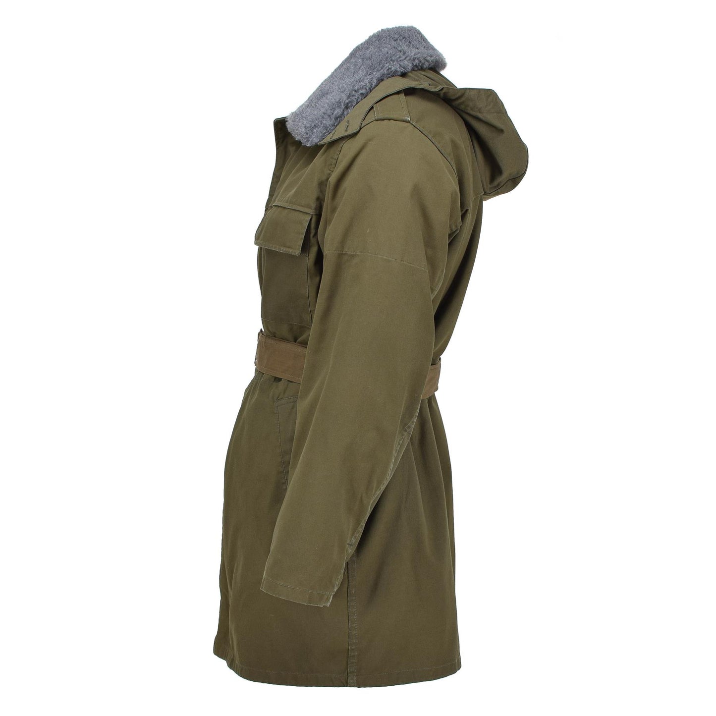 Czech military parka style cold weather jacket with collar and warming