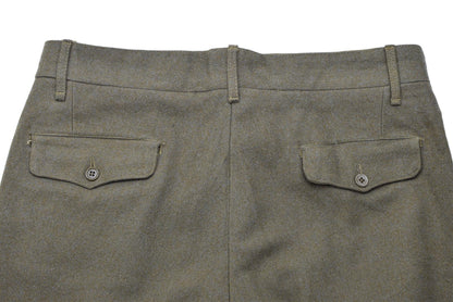 Italian Army Casual Pants Wool Olive