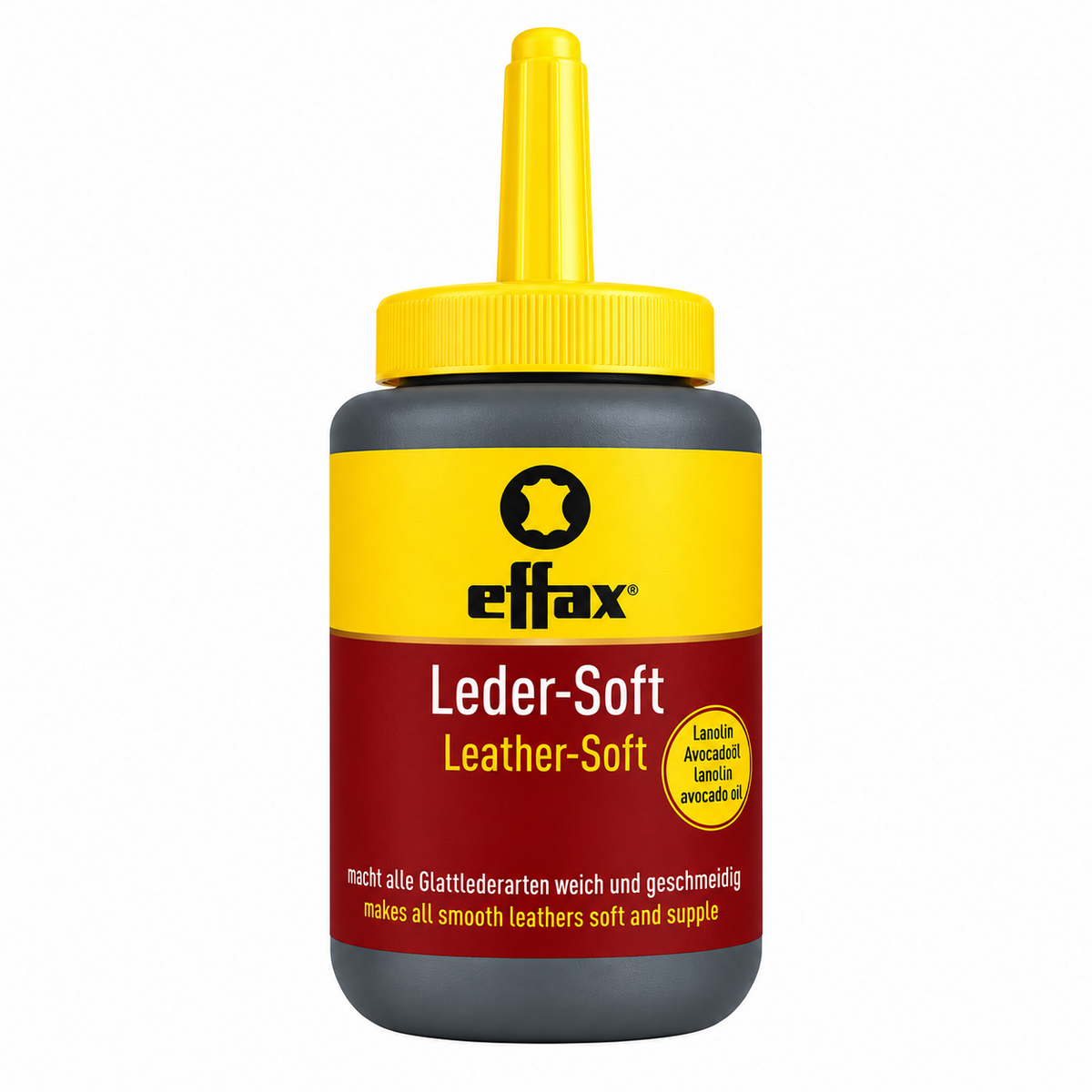 Effax Leder-Soft odos minkštiklis ir priežiūros priemonė su šepetėliu 475 ml