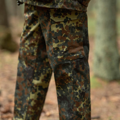 MFH Tactical Field Pants with Pockets Flecktarn Print