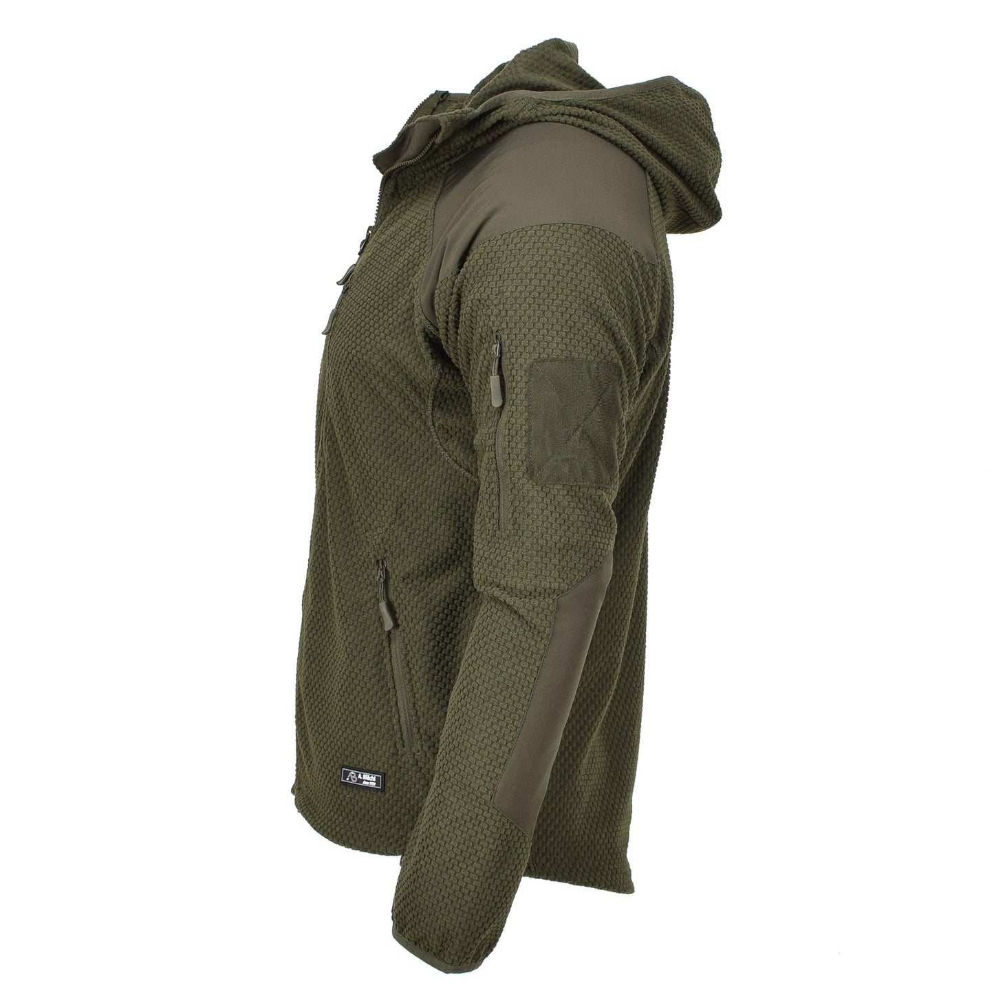 Blochl military warm fleece jacket in olive color