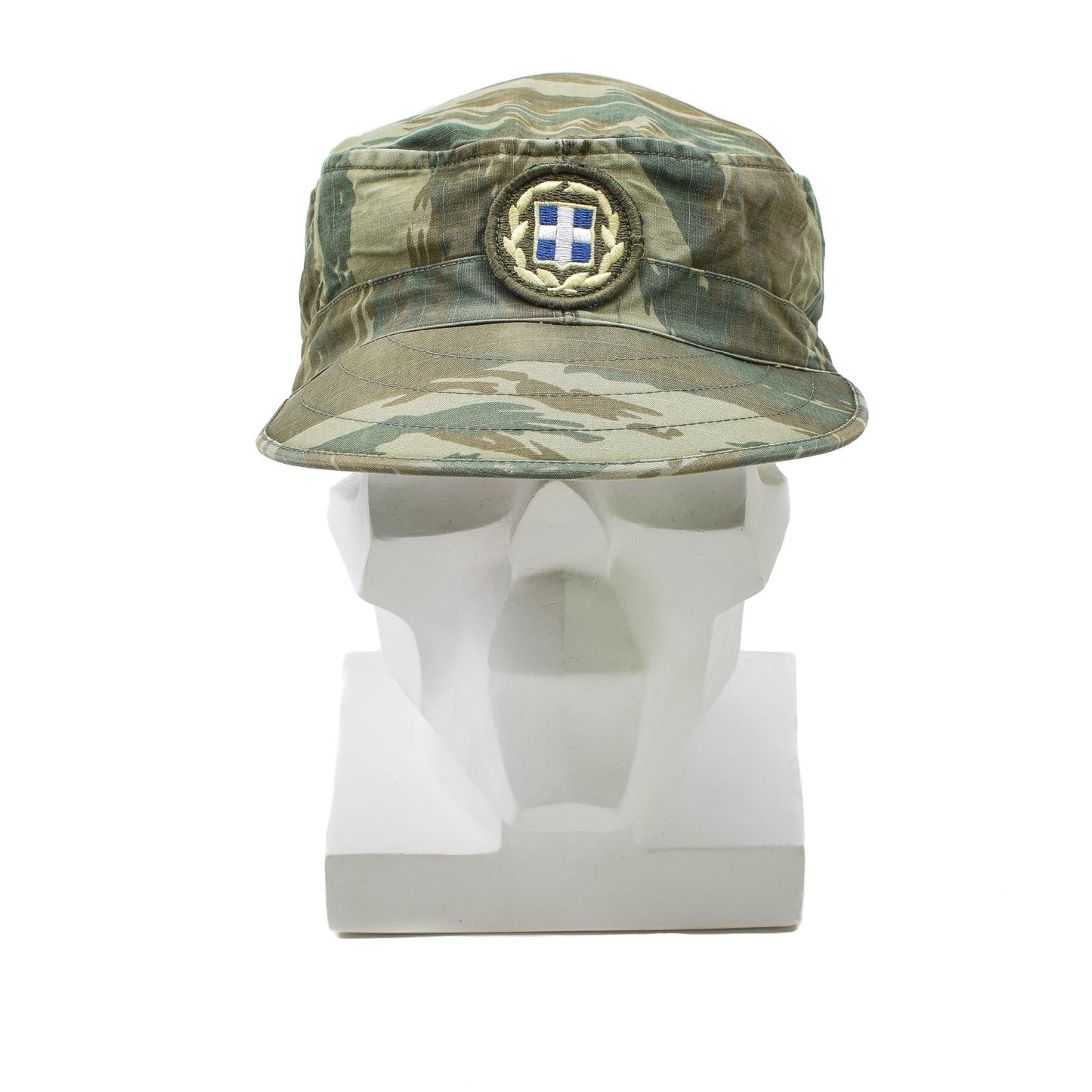 Greek military field hat with beak Lizard print