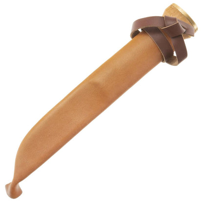 Finnish military Puukko fixed knife with leather sheath