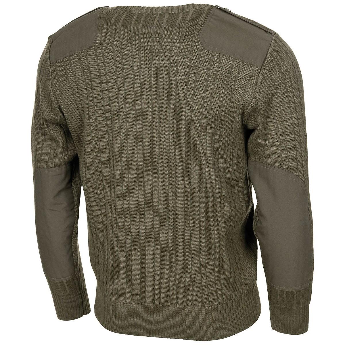 Czech army wool sweater with V-neck