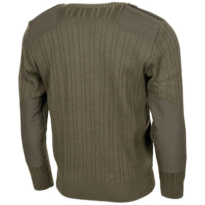 Czech army wool sweater with V-neck