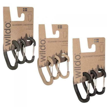 Wildo 3 carabiner set for outdoor adventures