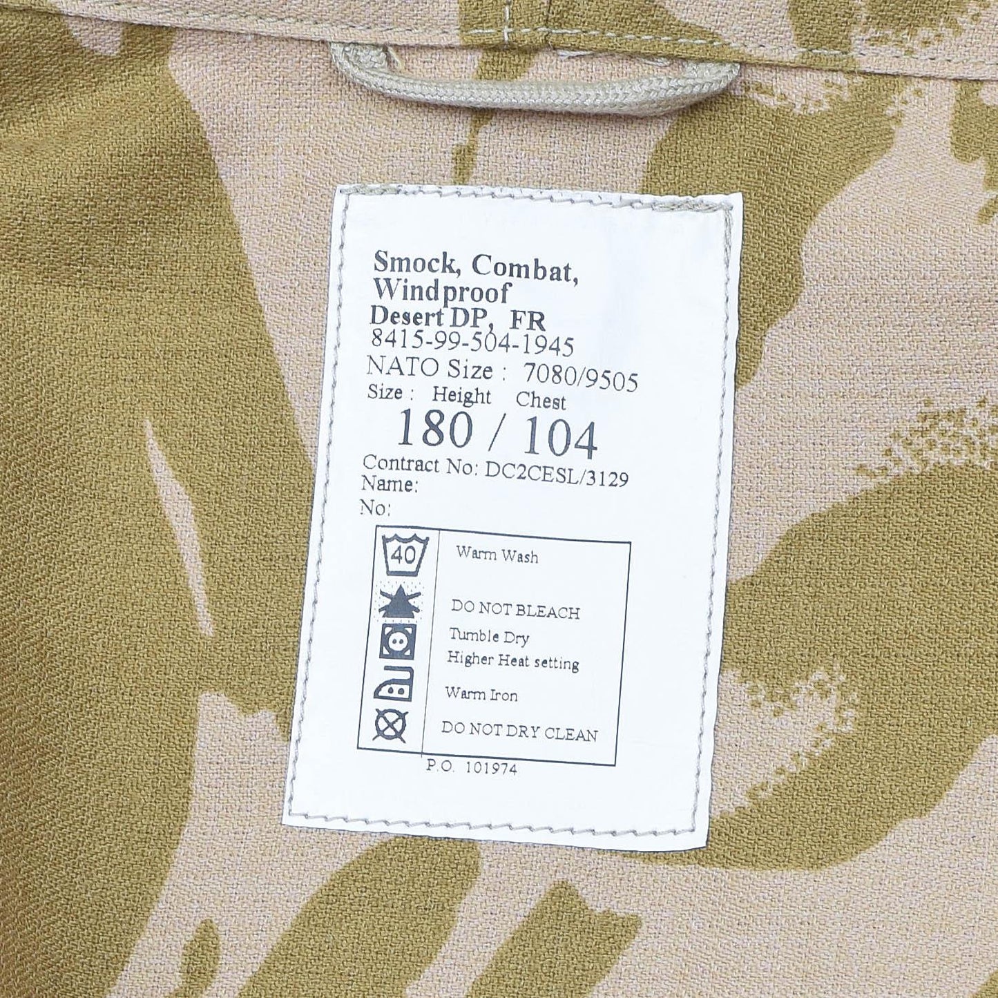 British Army fire and wind resistant jacket