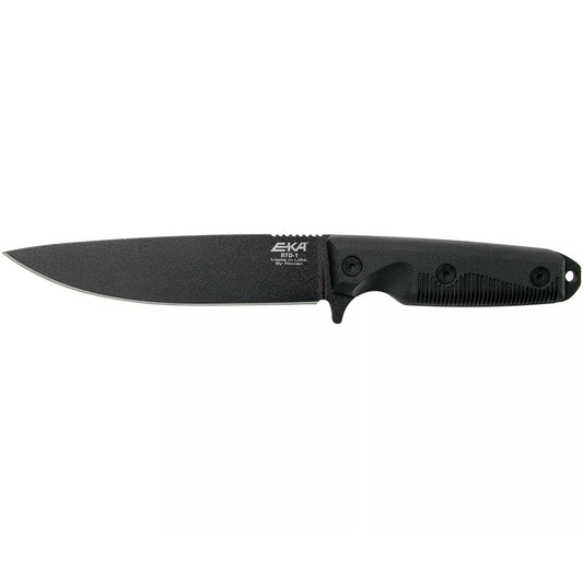 EKA RTG1 Fixed Knife Survival 1095 Carbon Steel G10 Handle Black