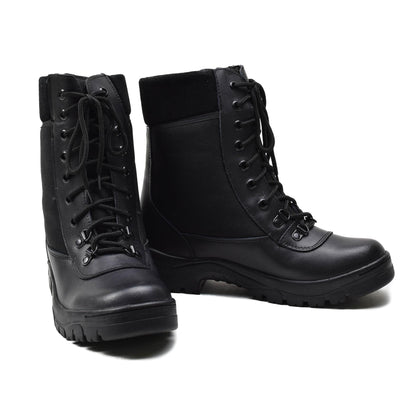 French army leather boots in black