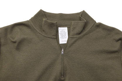 Italian Army Zip Up Undershirt Olive