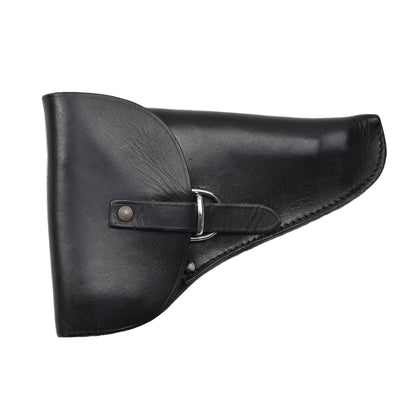 Italian army leather pistol holster in black