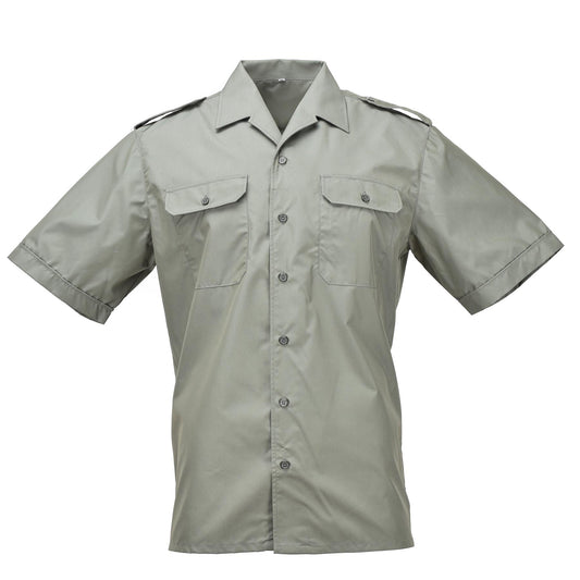 Spanish army shirt with short sleeves in gray color