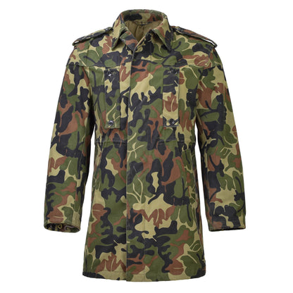 Romanian army long field parka M93 with hood Leaf print