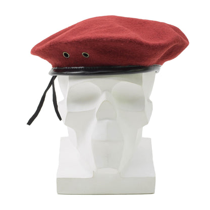 French army beret vintage red