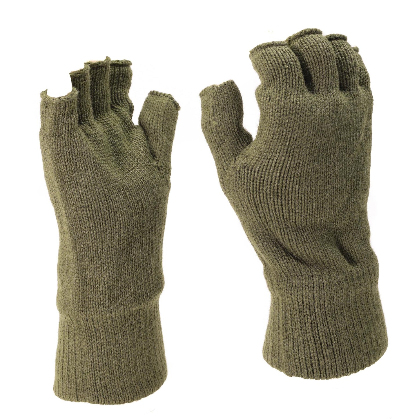 MIL-TEC warm fingerless gloves with Thinsulate lining, olive color