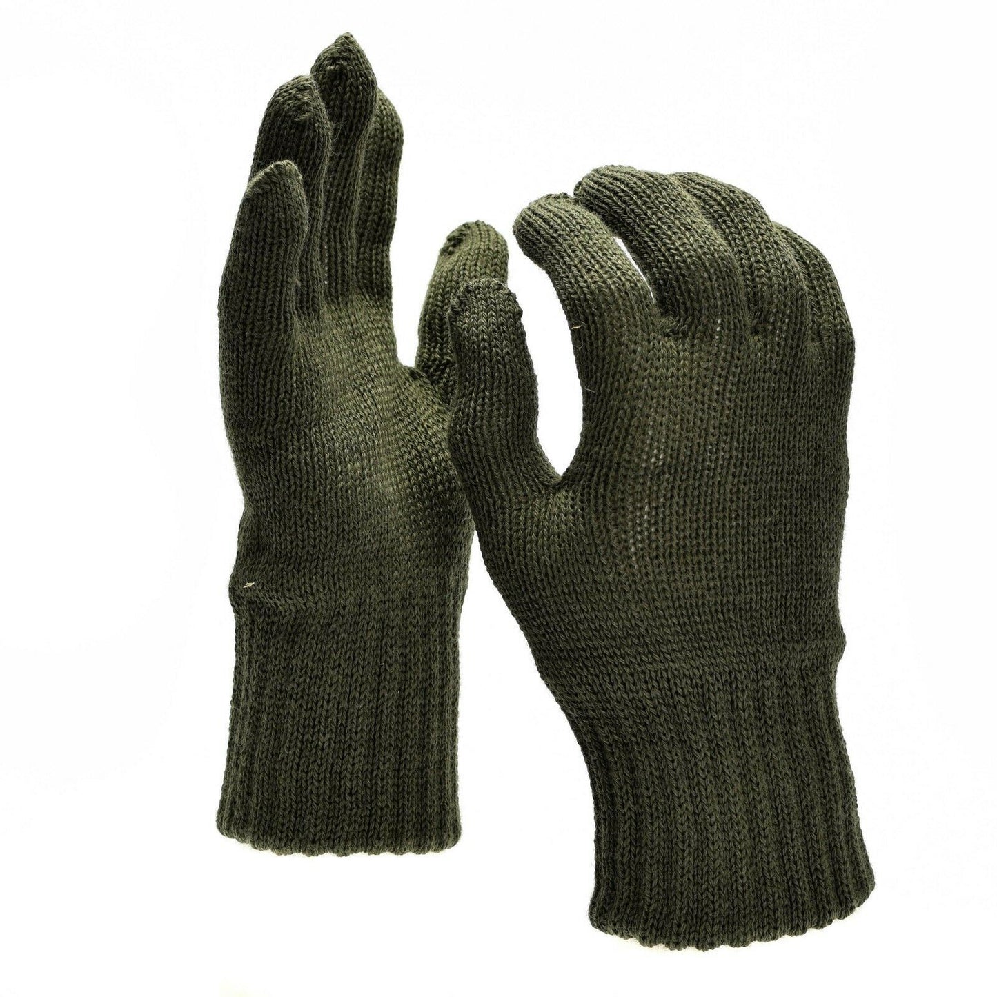 Belgian army winter gloves woolen linings Olive